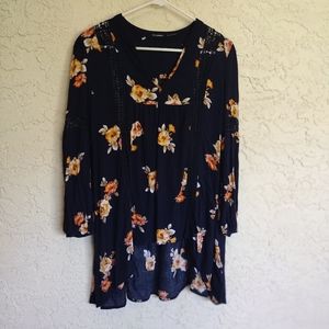 Blu Pepper | Small Floral Boho Tunic